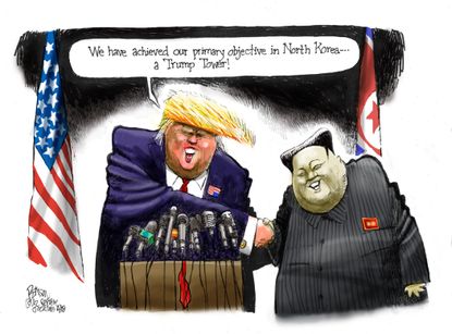 Political Cartoon U.S. Donald Trump Kim Jong Un&nbsp;Summit Trump Tower