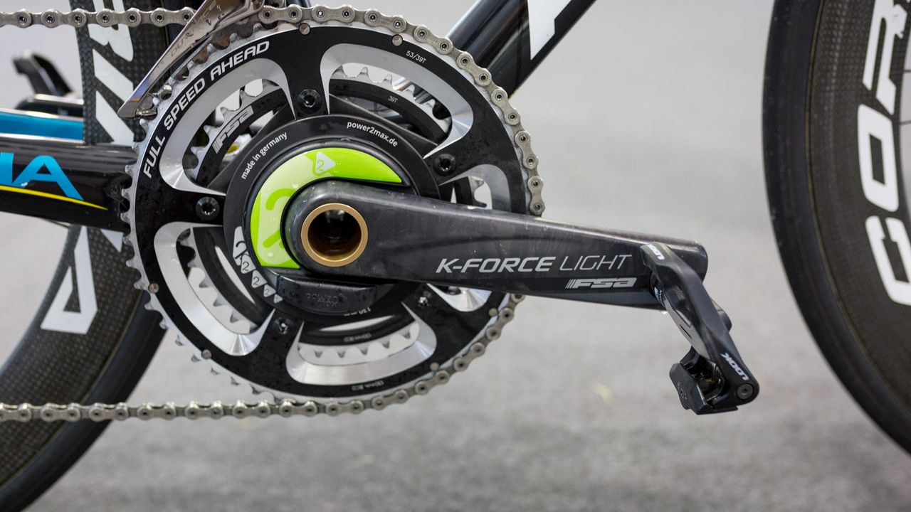 Astana run FSA K-Force Light cranksets fitted with a Power2Max power meter