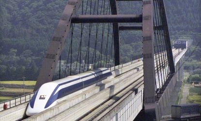 An earlier version of the maglev train performed a test run in Yamanashi, which clocked in at 281 mph on September 20, 2000.