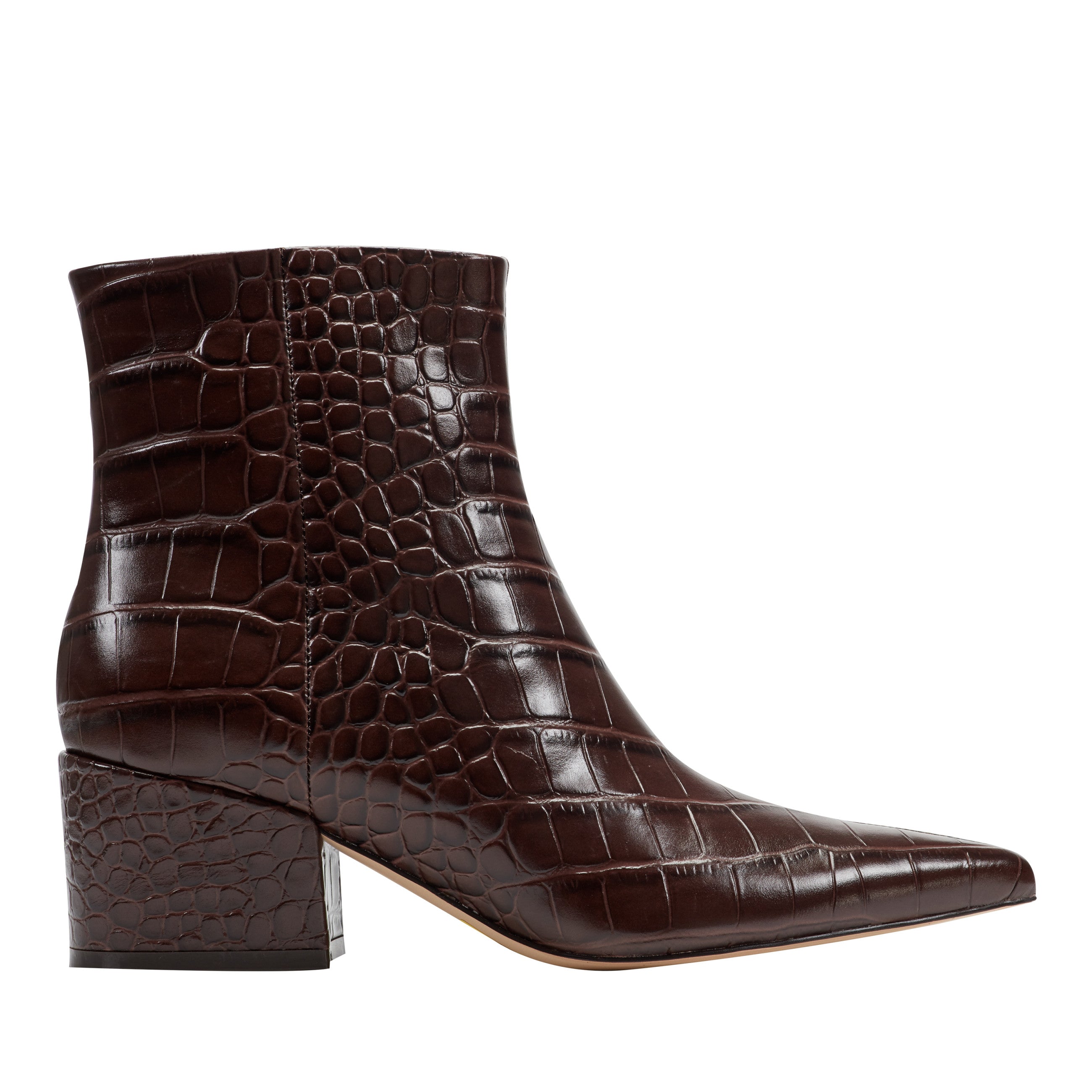 Alfie Block Heel Leather Ankle Bootie