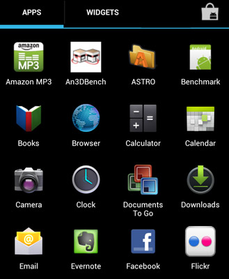 ICS App menu