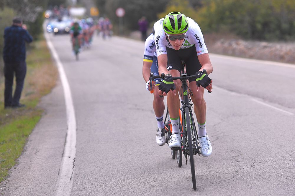 Johann Van Zyl on the attack at Volta ao Algarve