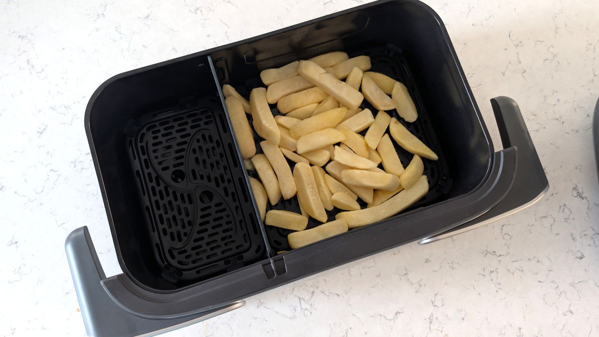 Food in Philips 5000 Series Megabasket Air Fryer with Steam