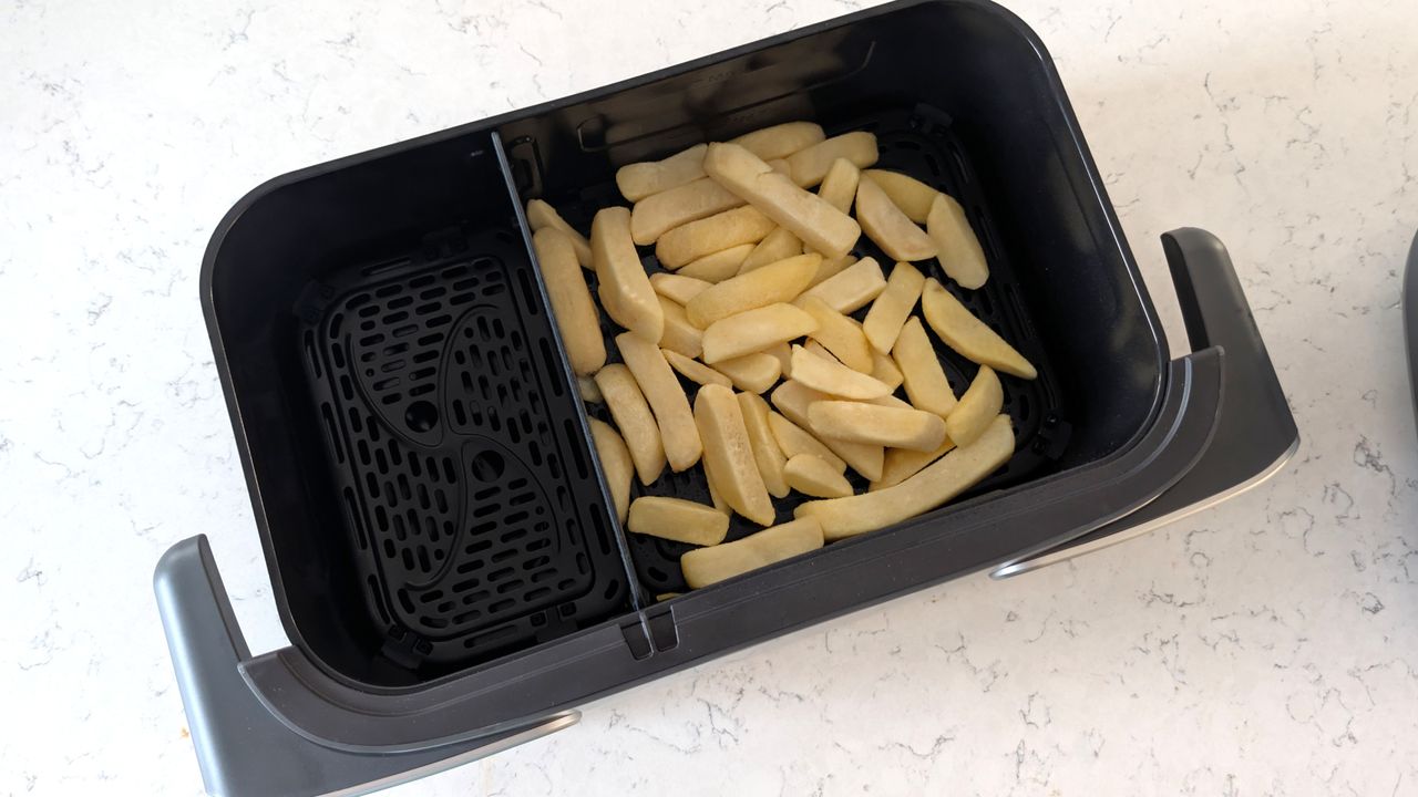 Food in Philips 5000 Series Megabasket Air Fryer with Steam