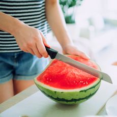 Cutting watermelon