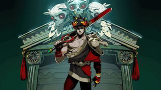 best single-player games: Zagreus standing in fron of the Pantheon