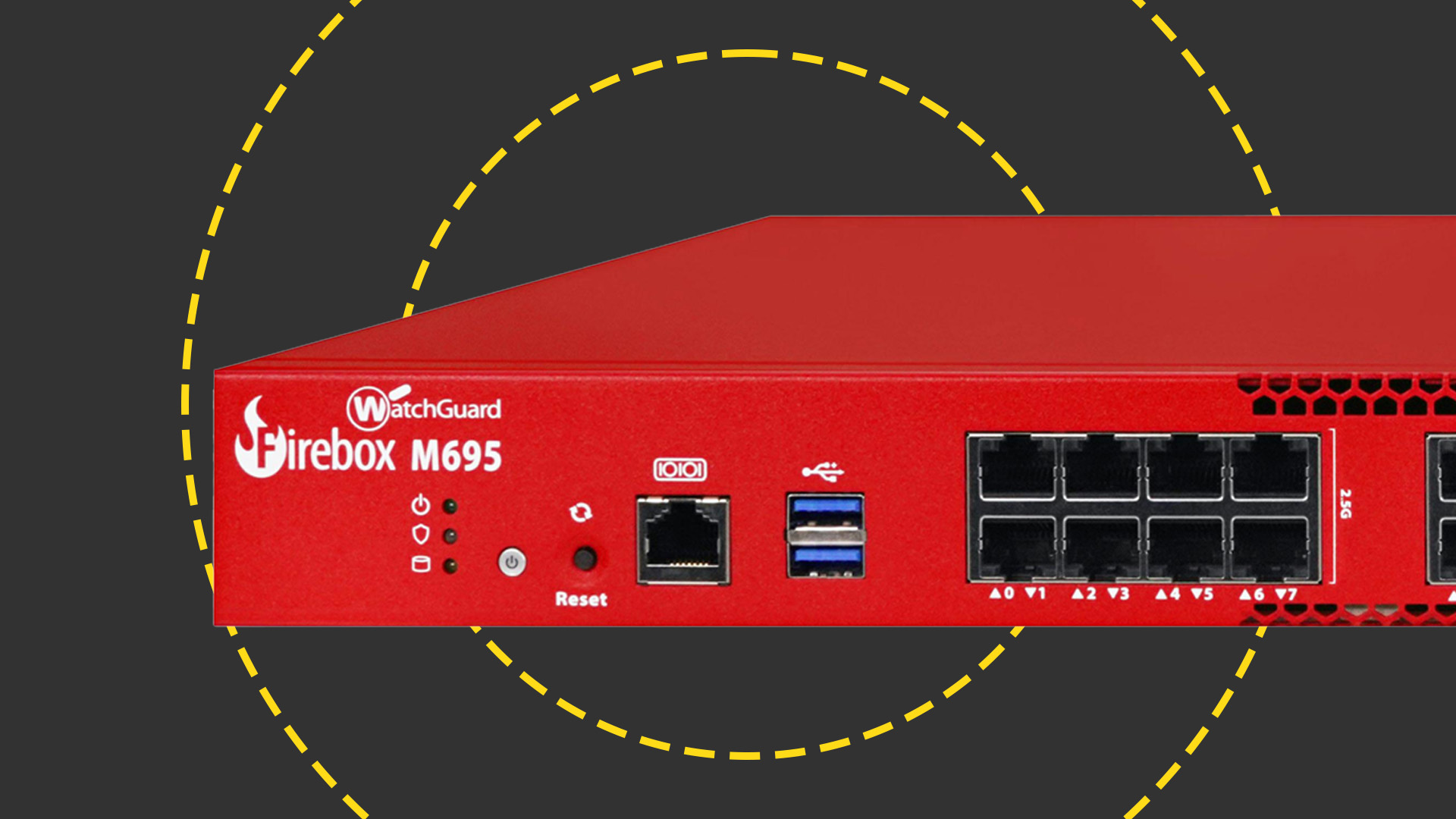 The WatchGuard FireBox M695 on the ITPro background