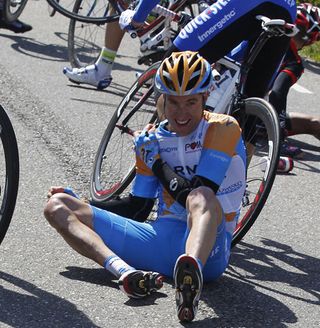 Christian Vande Velde crash, Giro d'Italia 2010, stage 3