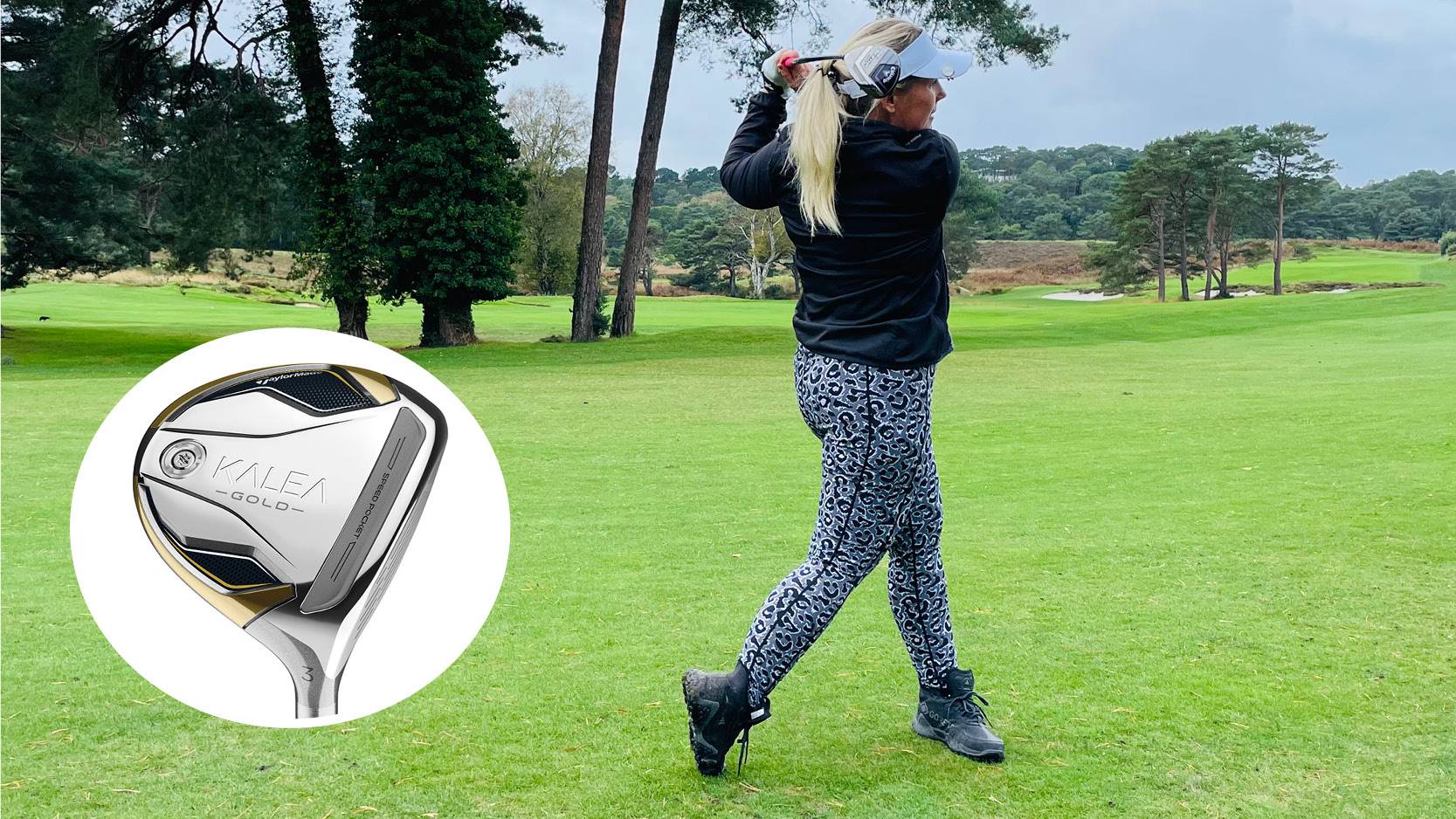 Carly Cummins hitting a 3-wood