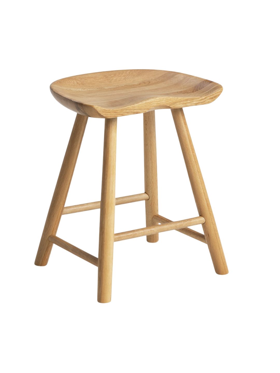 Habitat, Habitat Barnwell Oak Short Stool - Natural