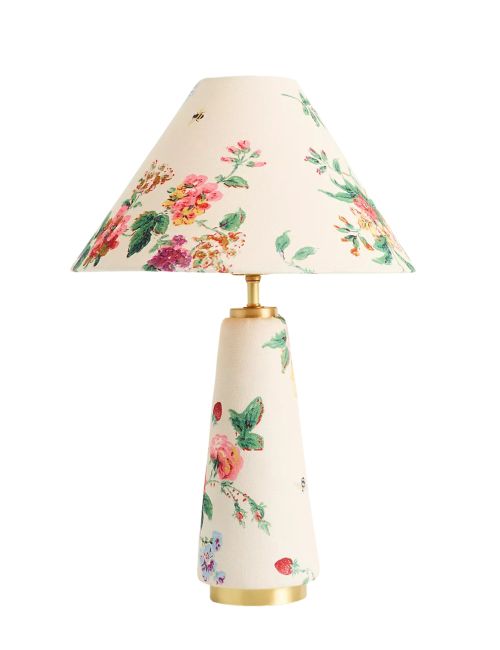 Lulu Printed Fabric Upholstered Empire Table Lamp