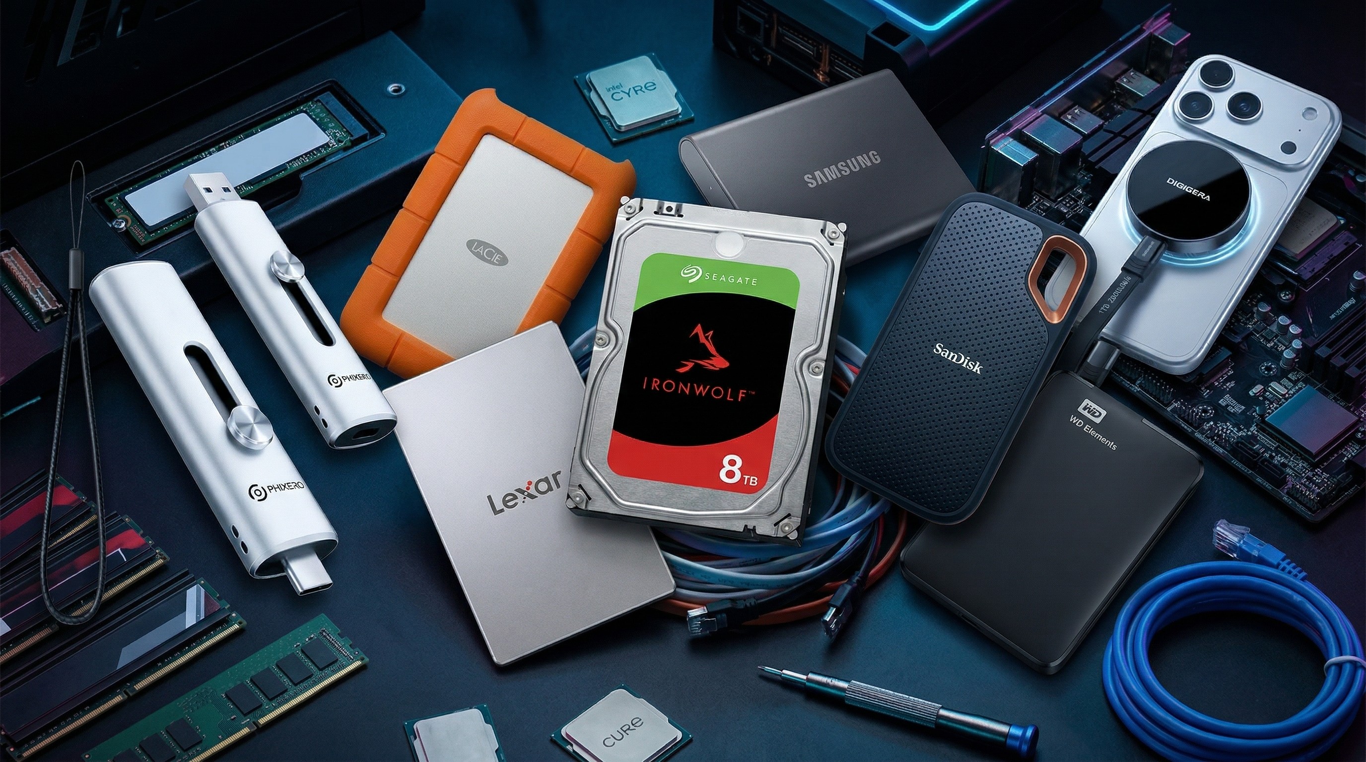 Hard drives and solid state drives world backup day