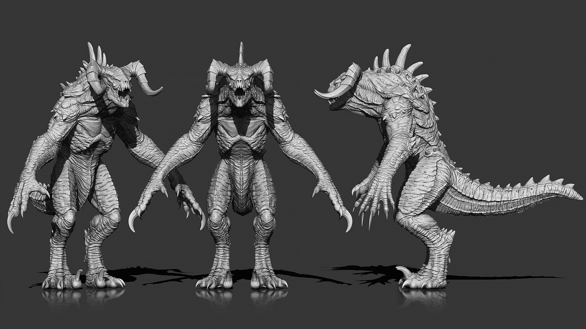 How to model Fallout's ferocious deathclaw in ZBrush