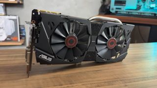 A modded GTX 970 graphics card with 8GB VRAM