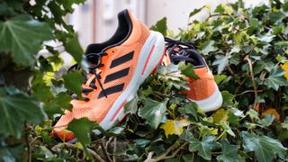Adidas Solar Glide 5 review, pictured here is a detail shot of the shoes
