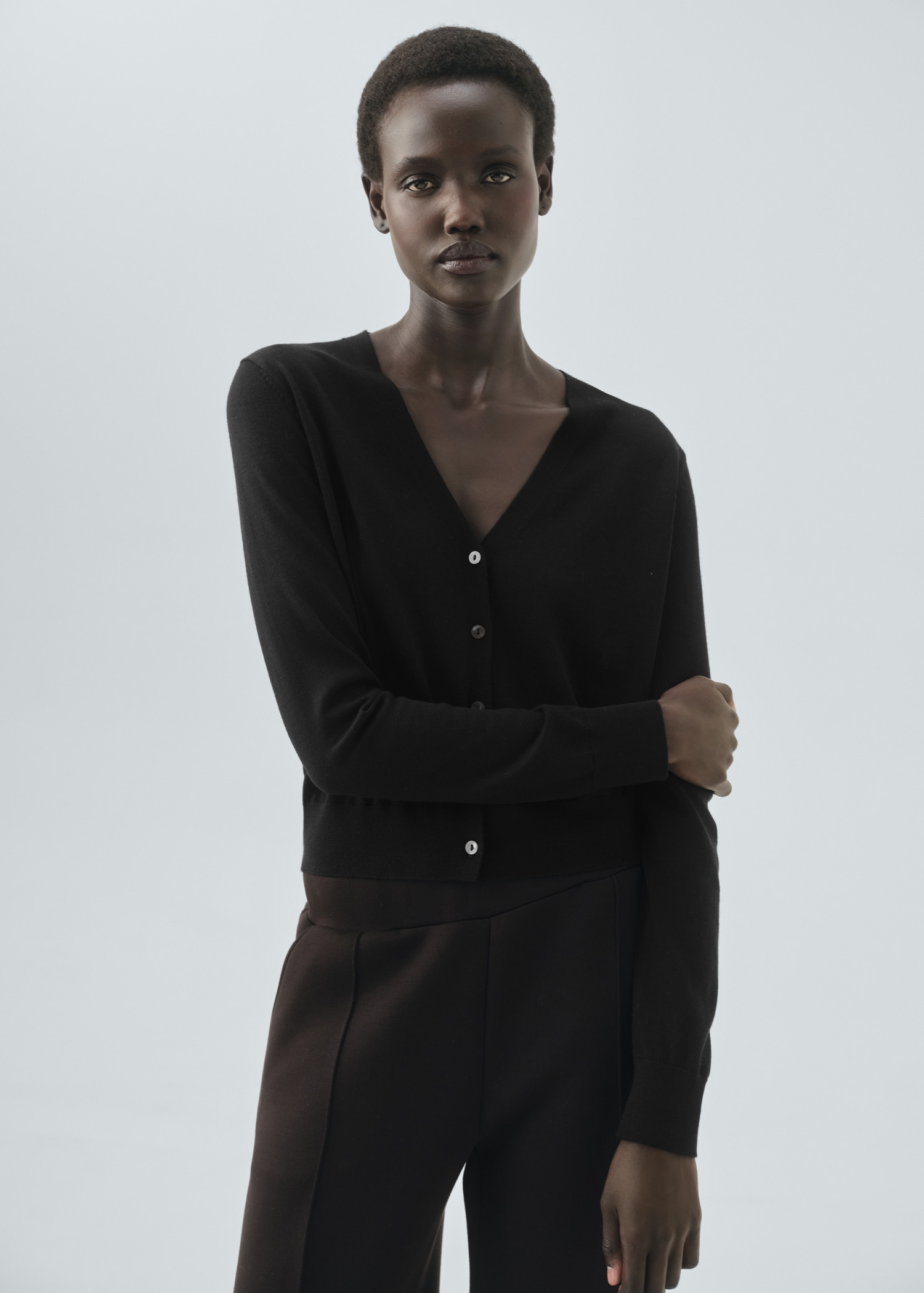 100% Wool V-Neck Cardigan - Women | Mango United Kingdom