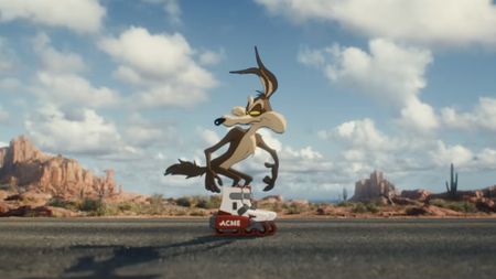 Wile E. Coyote plots his next move in Coyote vs. Acme.