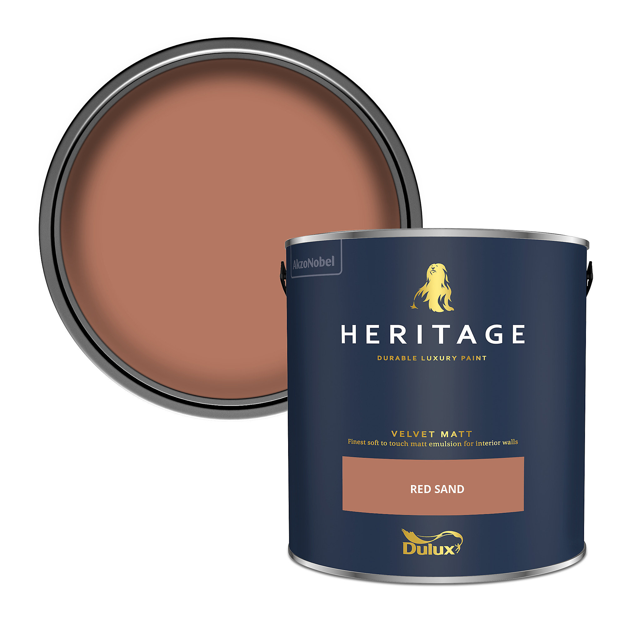 Dulux Heritage Red Sand Velvet matt Wall paint, 2.5L