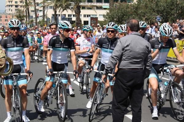 The Leopard Trek riders pay their respects to a friend and teammate