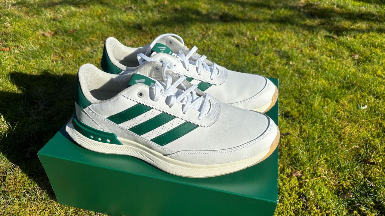 A side profile of the Adidas S2G golf shoe