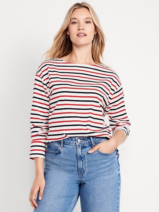 Old Navy Long-Sleeve Mariner Loose T-Shirt