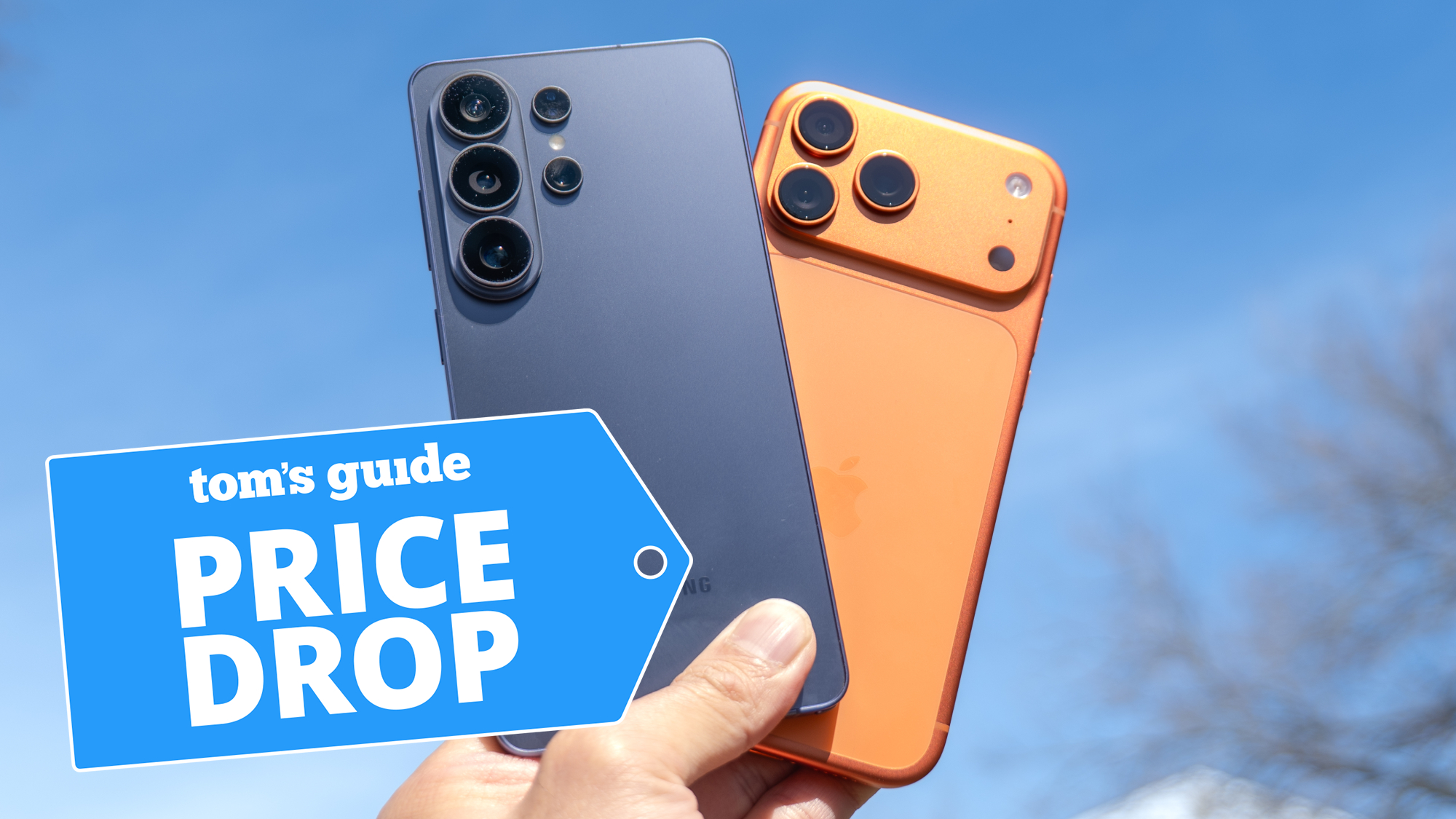 Galaxy S26 Ultra and iPhone 17 Pro held in hand