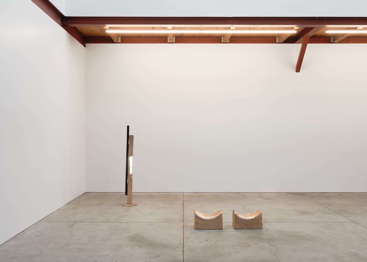 copper furniture by Nifemi Marcus-Bello installed at Marta gallery in LA