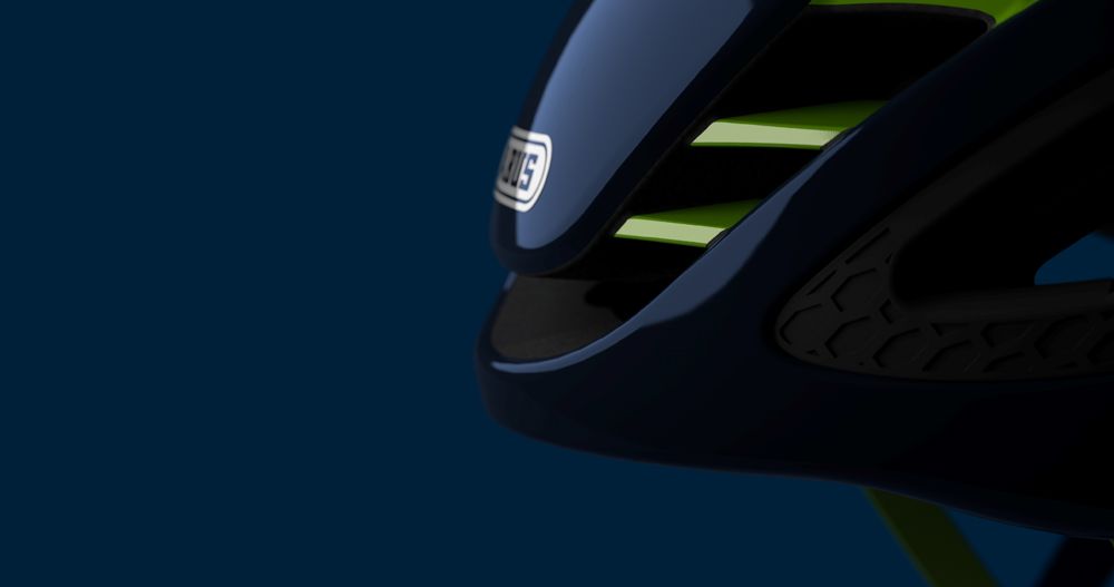 Ample ventilation at the front of the helmet