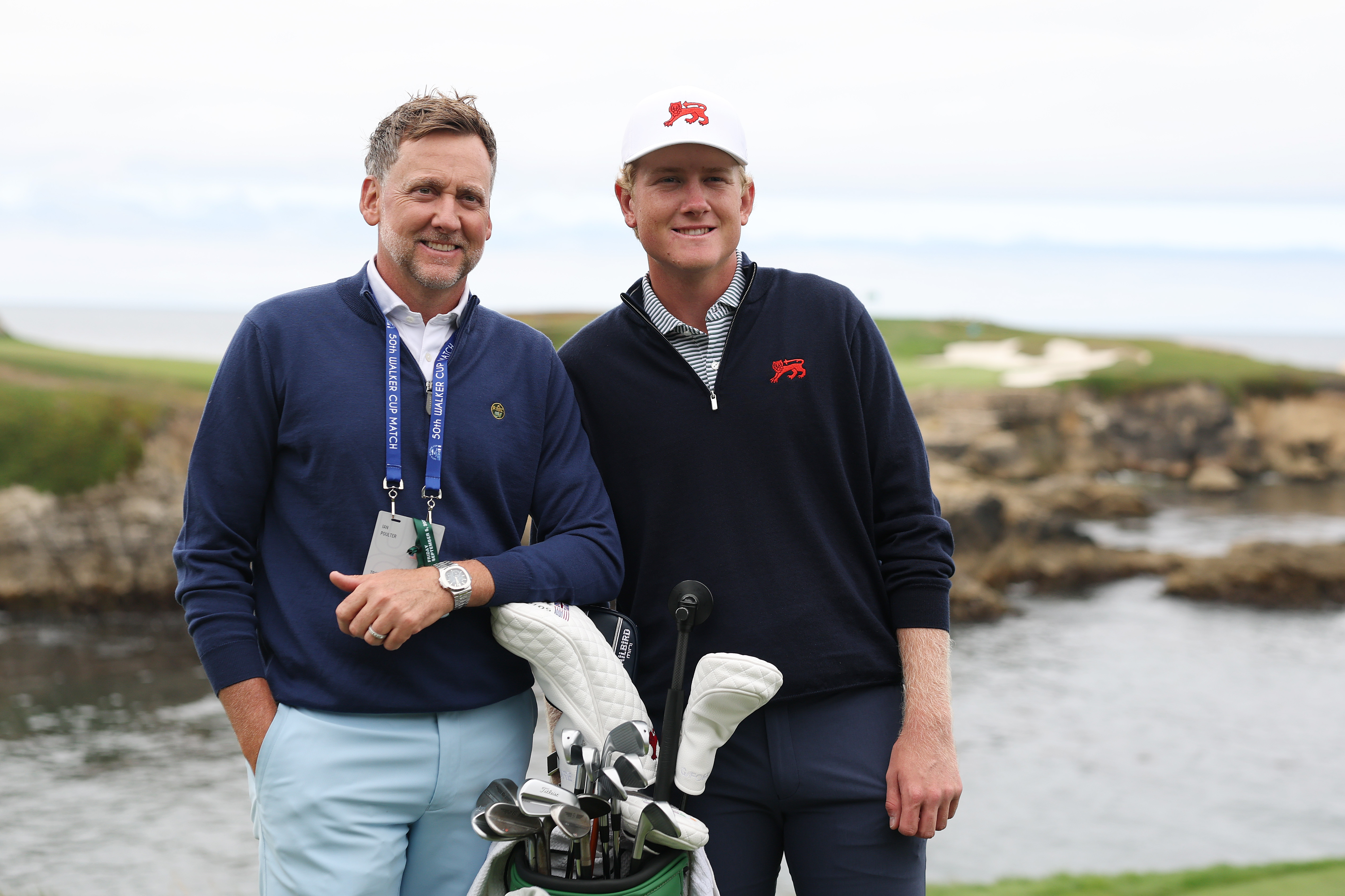 Ian and Luke Poulter pose at Cypress Point
