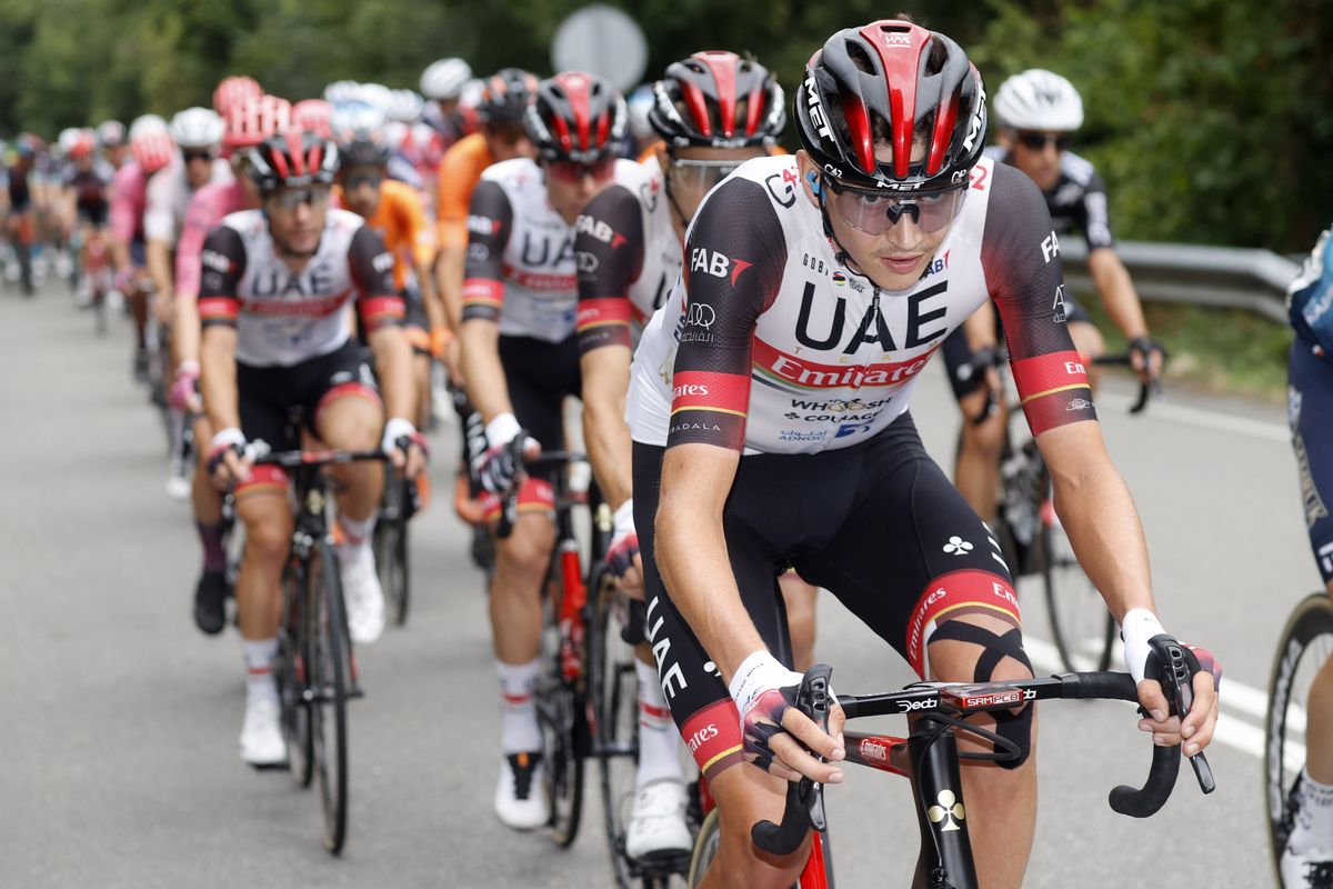Vuelta Espana 2021 - 76th Edition - 18th stage Salas - Altu d&acirc;El Gamoniteiru 162,6 km - 02/09/2021 - Joe Dombrowski (USA - UAE Team Emirates) - photo Luis Angel Gomez/BettiniPhoto&Acirc;&copy;2021