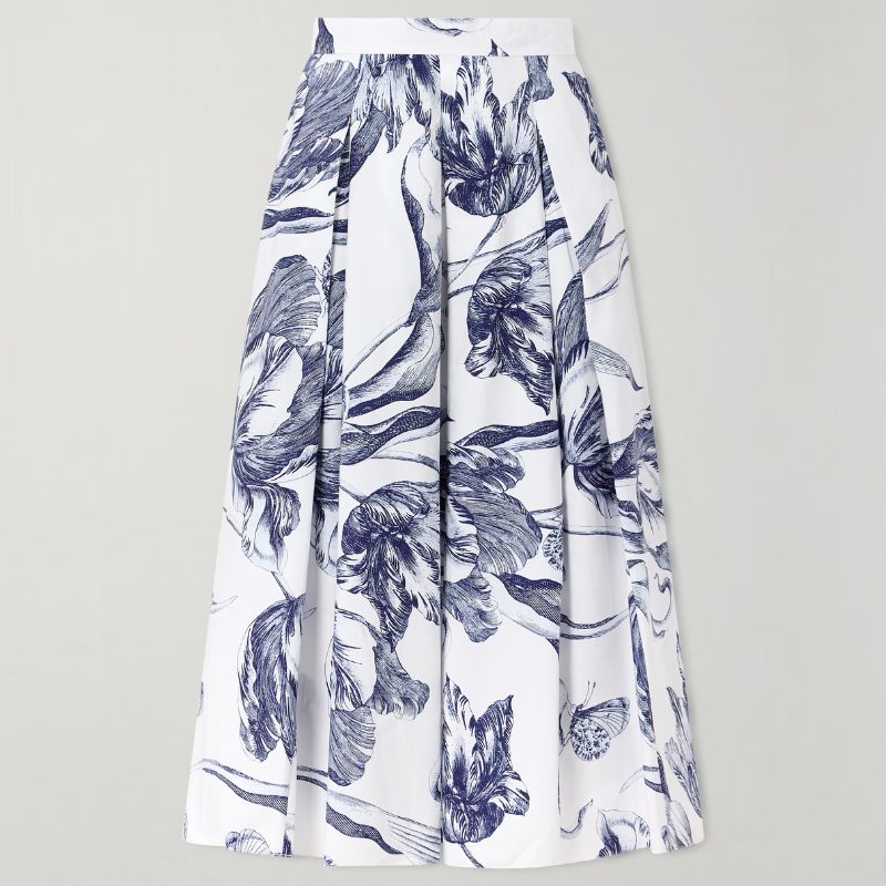 Erdem floral midi skirt