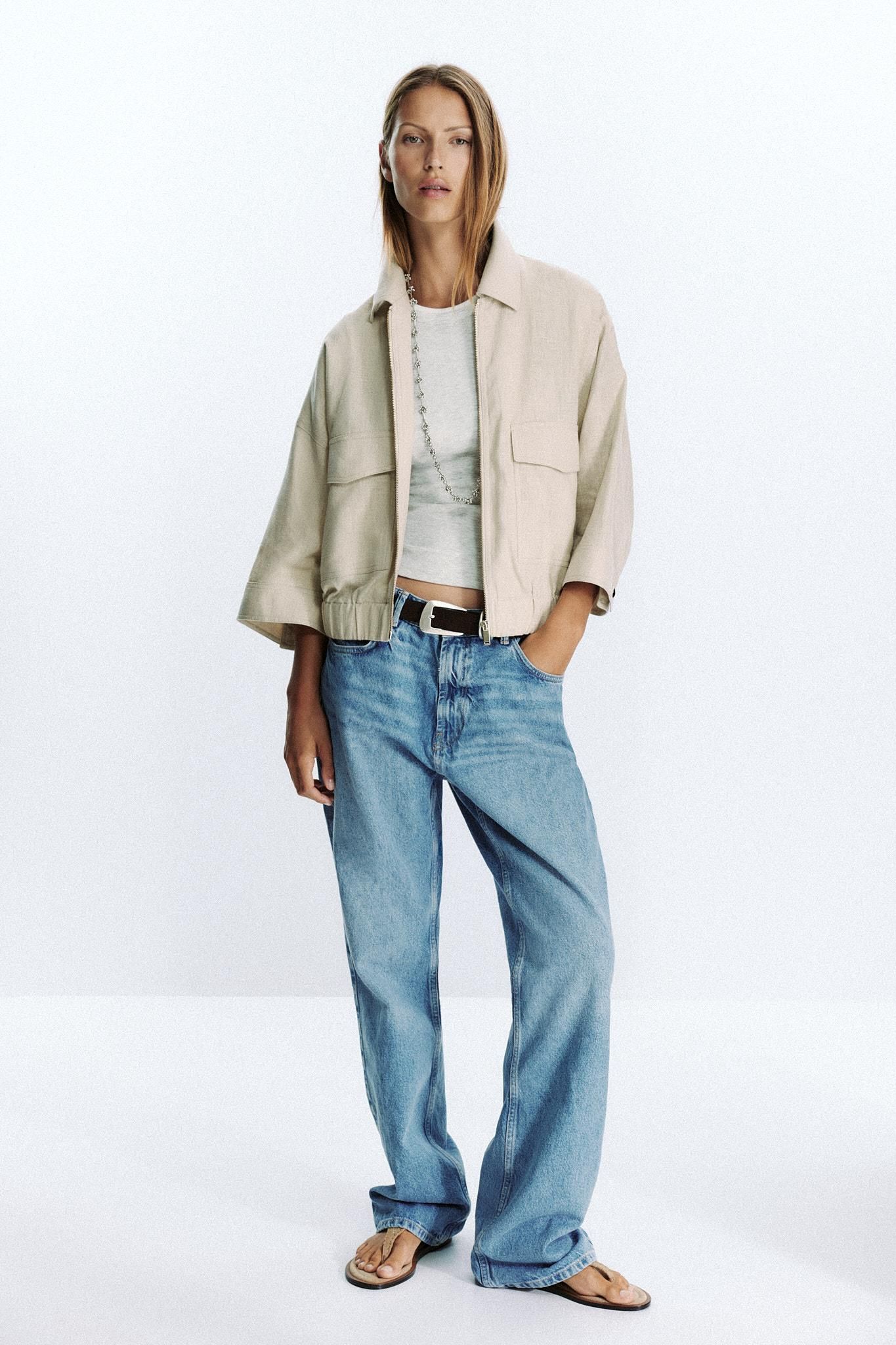 Linen Blend Safari Jacket
