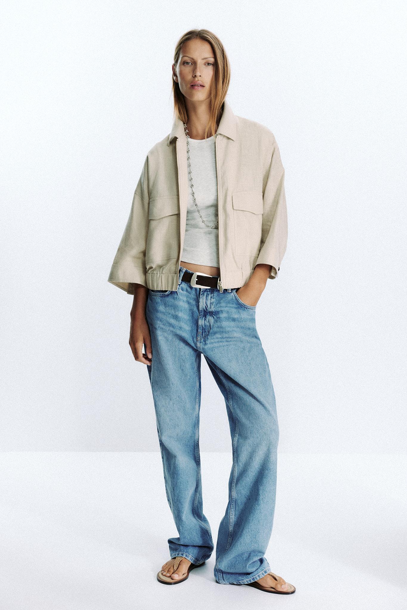 Linen Blend Safari Jacket