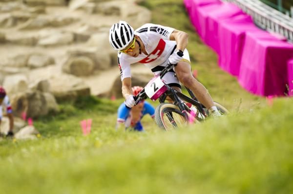 Nino Schurter (Switzerland) on his way to a silver medal