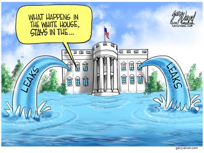 Political Cartoon U.S. Russia White House Trump Leaks