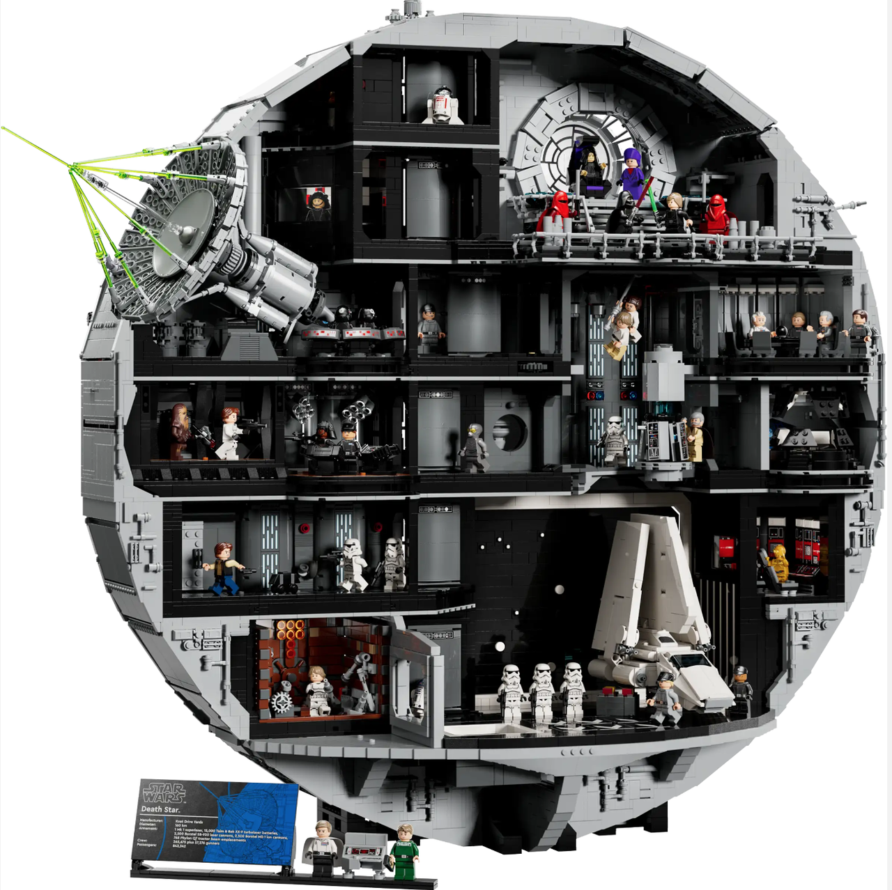 a cross-section of the Lego Death Star