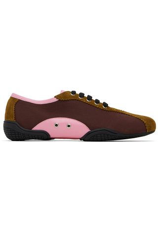 Nicole Saldaña, Burgundy 
Tan Simone Sneakers