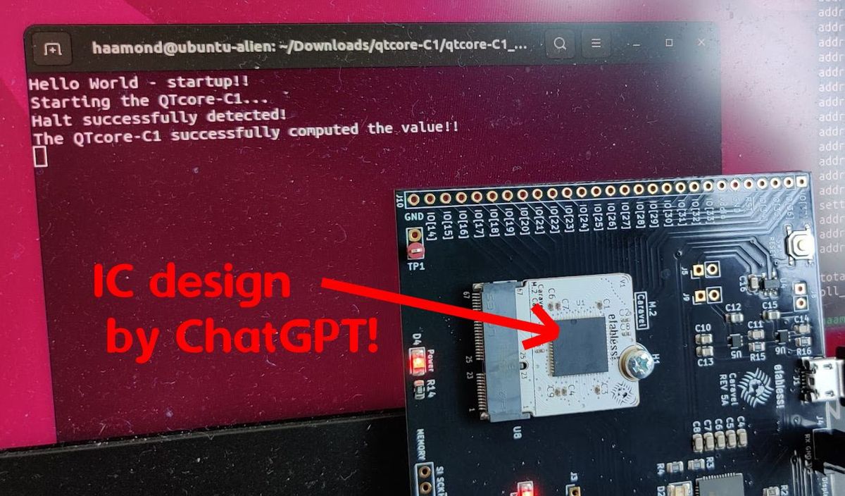 ChatGPT designed a processor, and it has been successfully fabricated ...