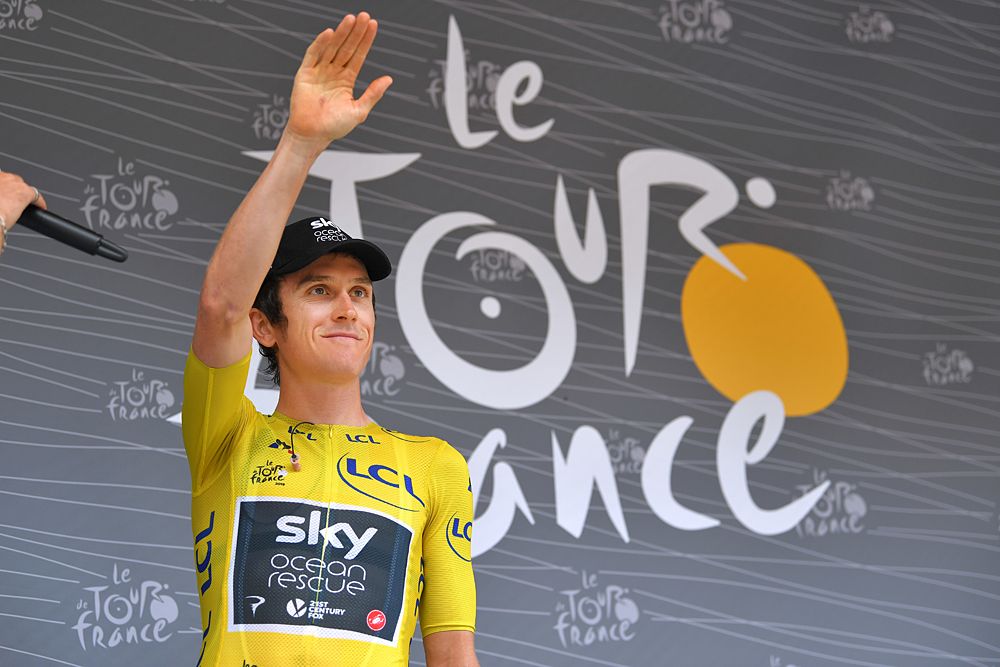 Geraint Thomas (Team Sky) at the start of stage 13 at the Tour de France