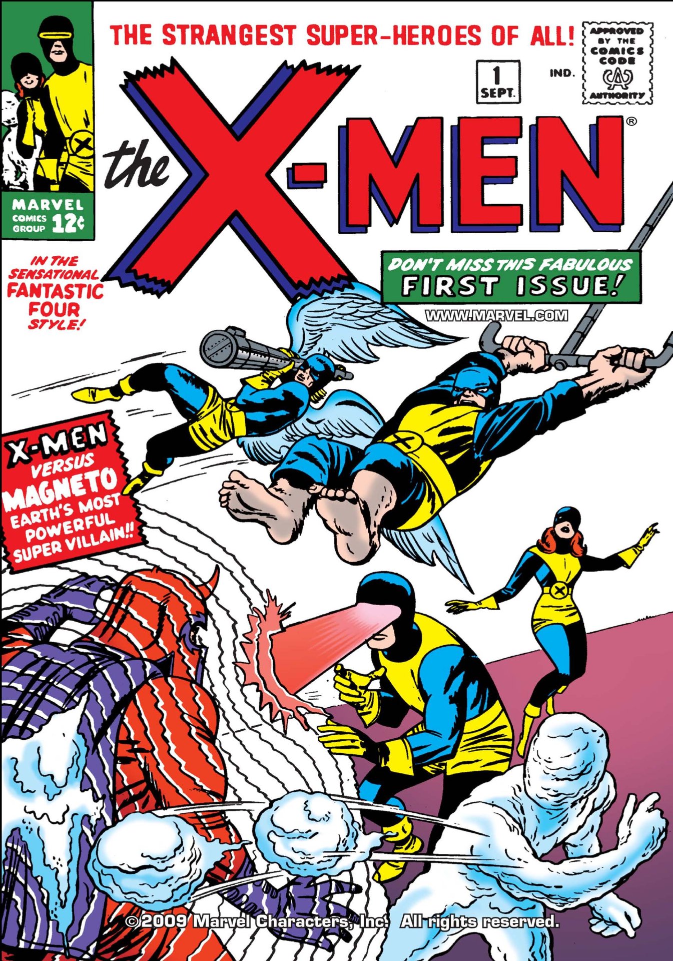 Jack Kirby's 1963 X-Men #1 cover