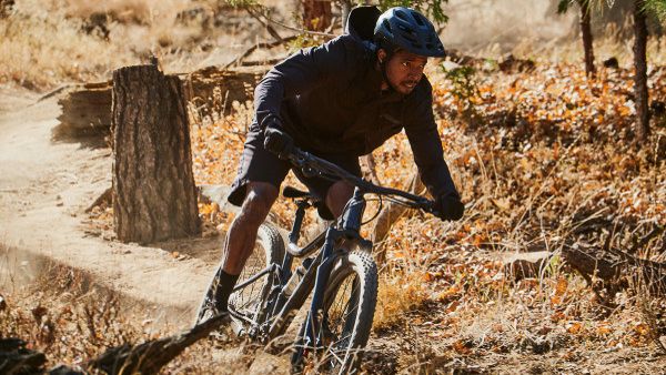 Giant Stance being ridden on dusty trail