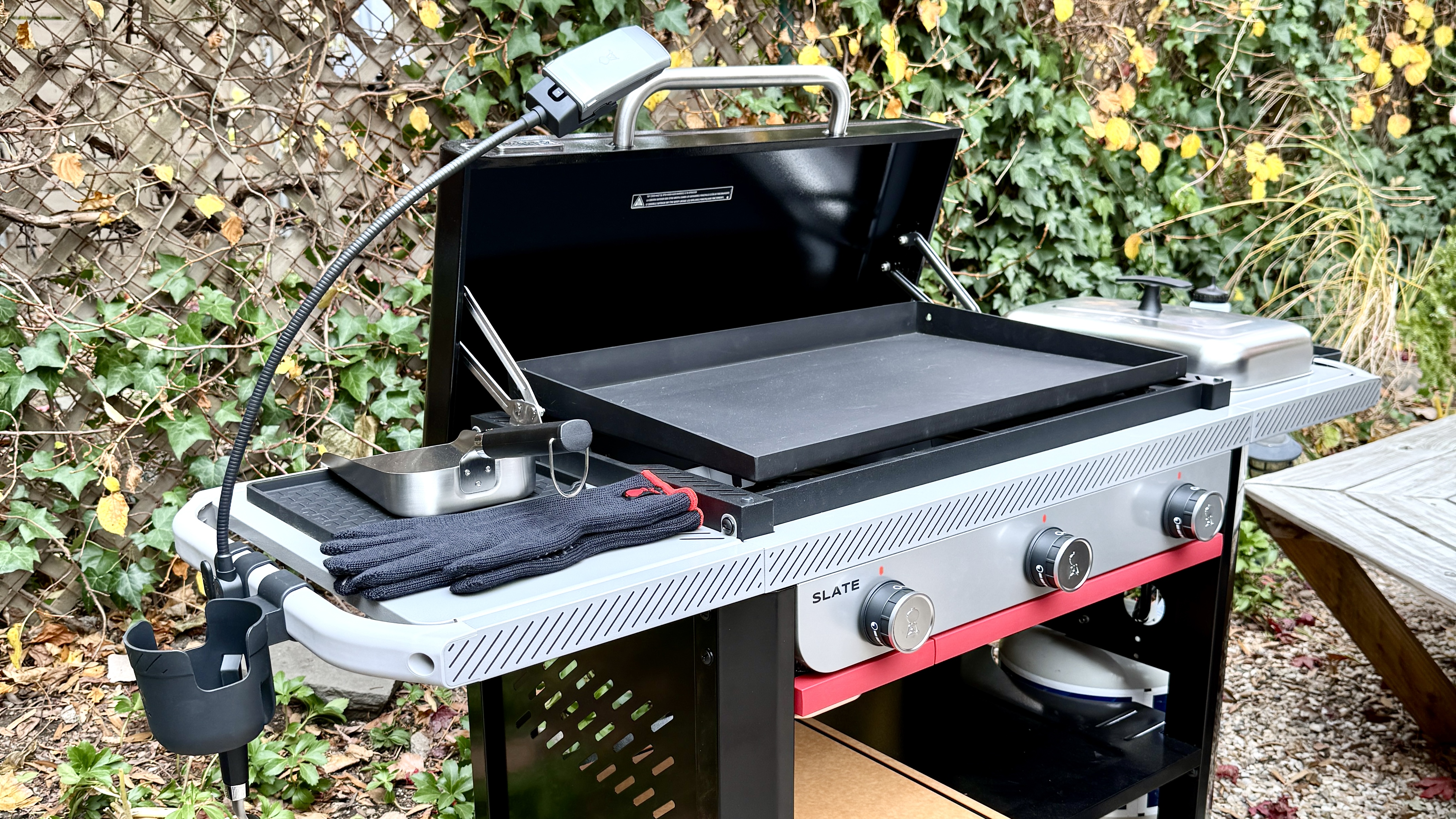 Weber Slate griddle with accessories