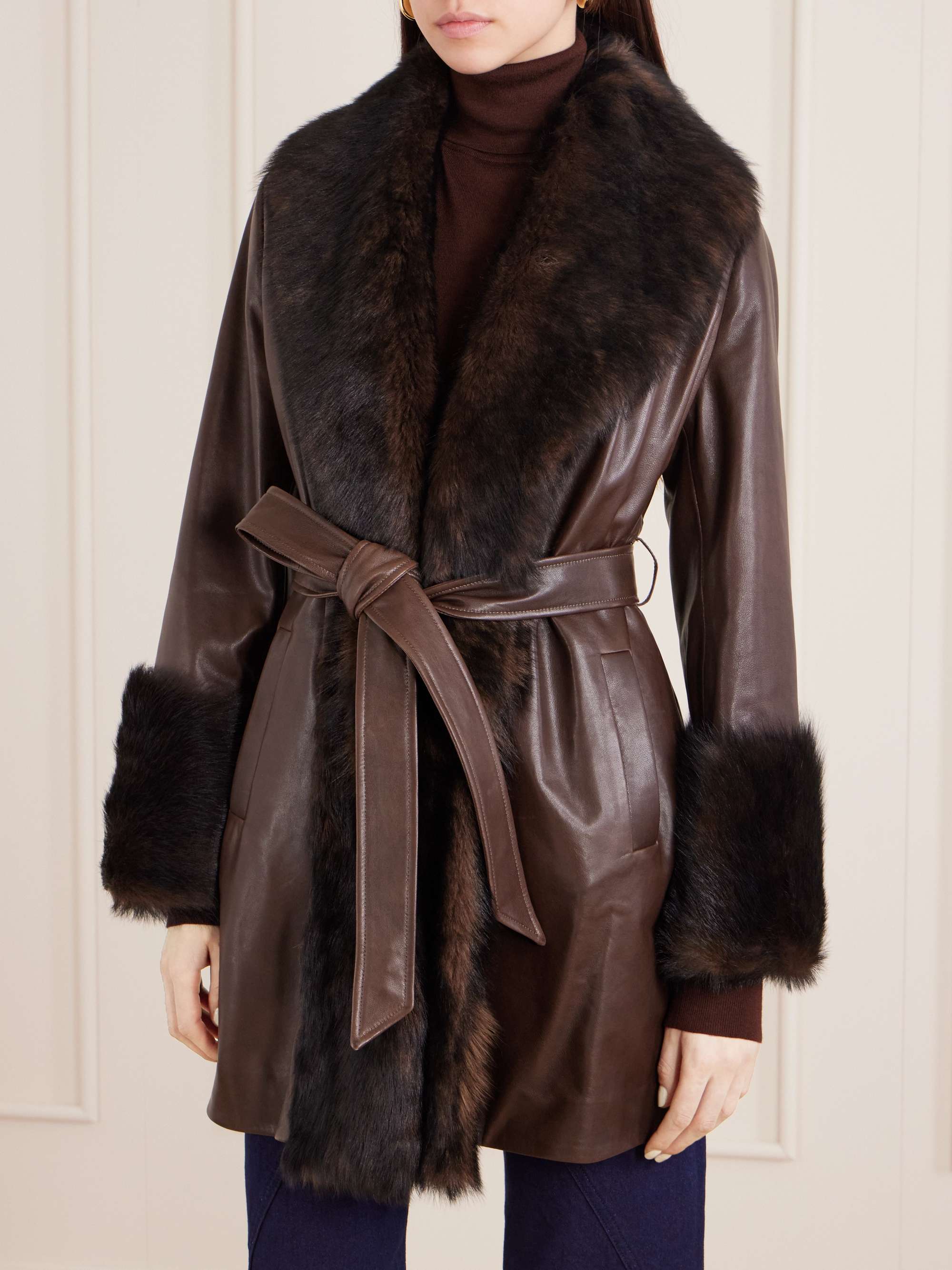 Carmen Belted Shearling Jacket