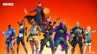 All the Fortnite Battle Pass Skins for Chapter 3 Season 2 stand together