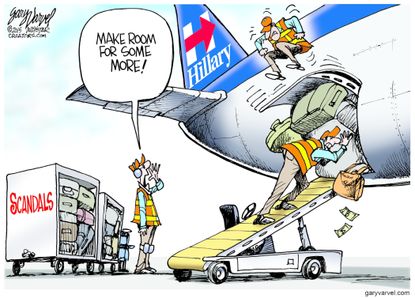 Political cartoon U.S. Hillary Clinton scandals