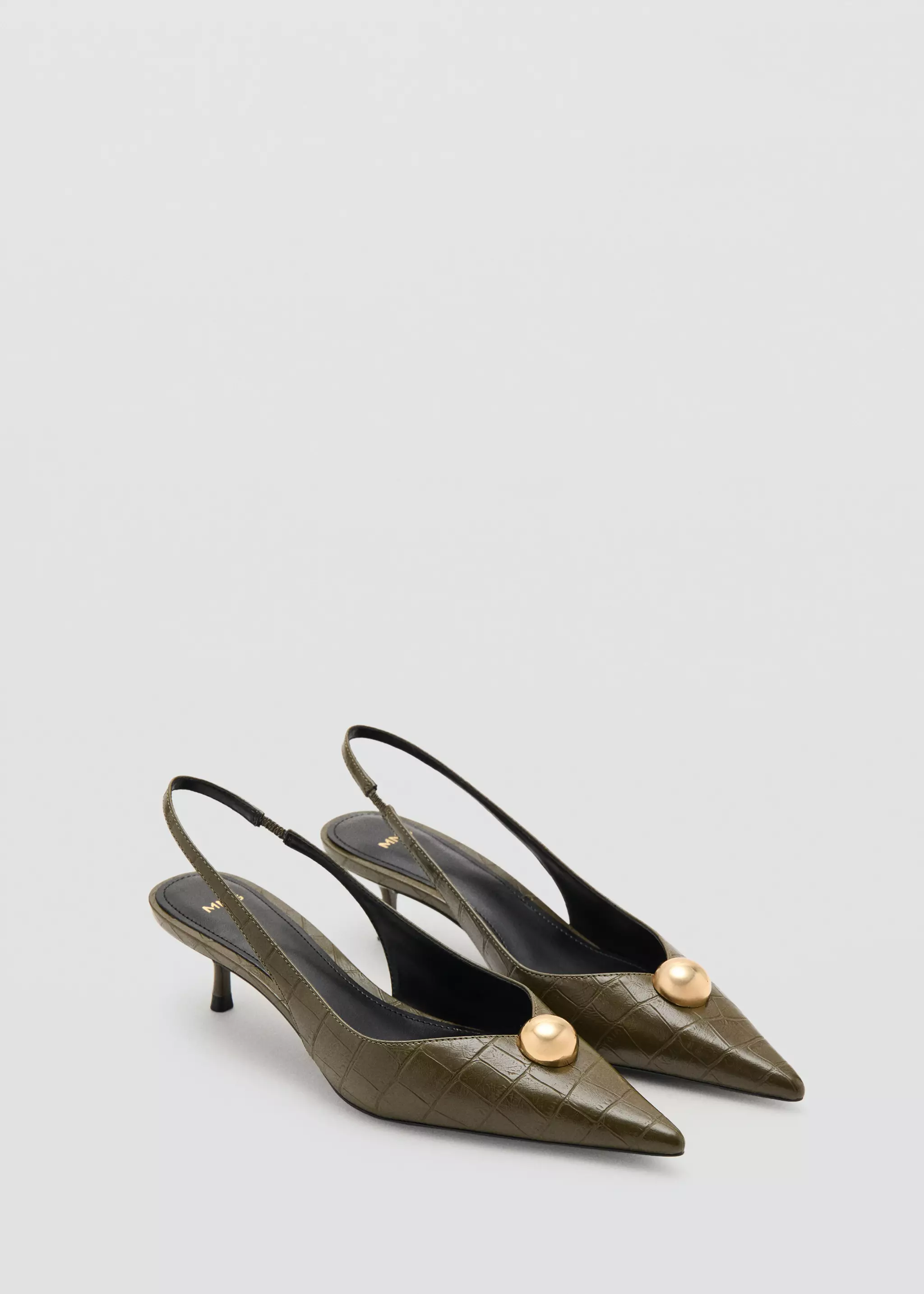 Croc-Effect Heeled Shoes - Women | Mango United Kingdom