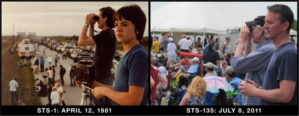 Father and Son View First and Final Shuttle Launches