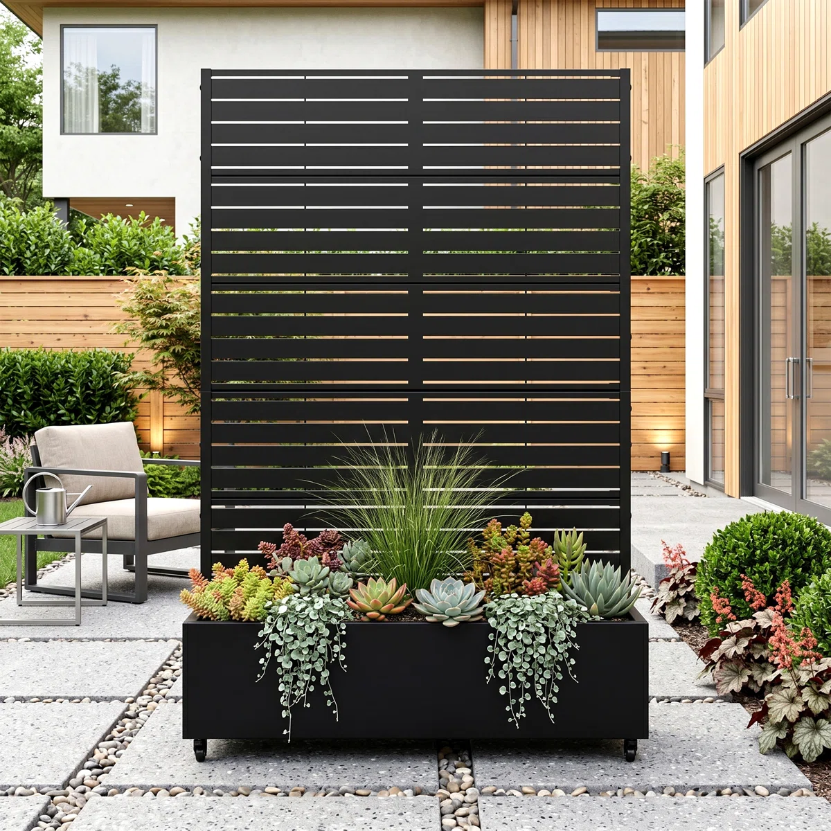 Latitude Run&amp;reg;, Eulau Metal Planter Box With Wheels