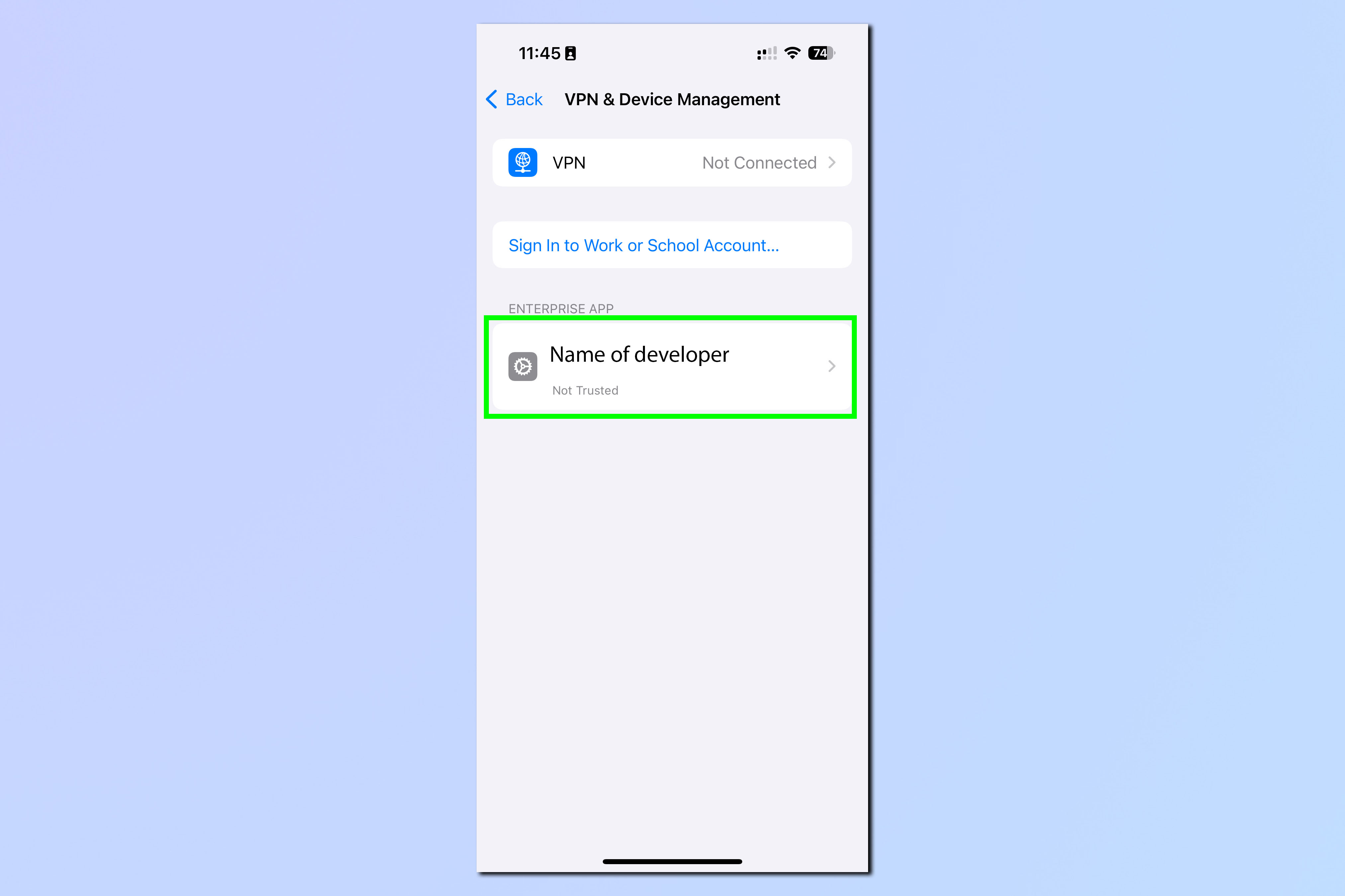 Une capture d'écran montrant comment charger des applications sur iPhone