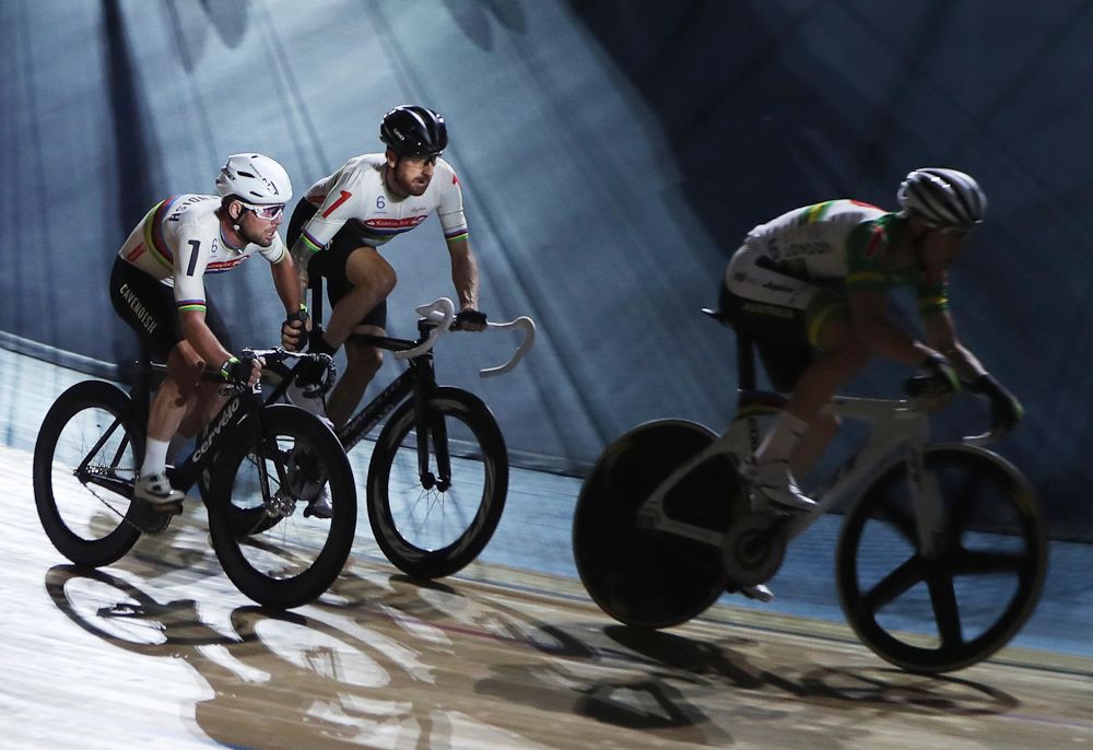 Madison World Champions Bradley Wiggins and Mark Cavendish compete in the Six Day London